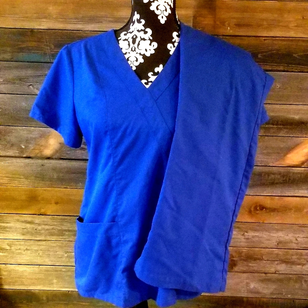 Grey's Anatomy Royal Blue Scrubs Top Bottom Set